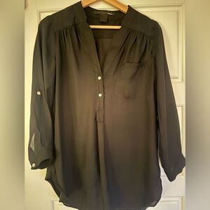 Ellison Black 3/4 Sleeve Relaxed Blouse